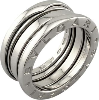 Bulgari Silver White Gold (18K) Band Ring (Pre-Owned)