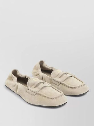 Miu Miu lamb leather loafers flat round toe