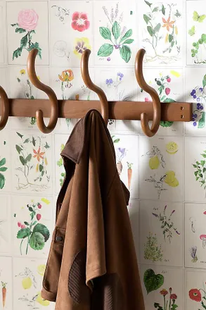 Anthropologie Luca Ash Wood Hook Rack