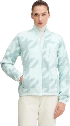 Helly Hansen Imperial Printed Pile Snap - Dames - Fleece jassen - Blauw - XS - Fitness