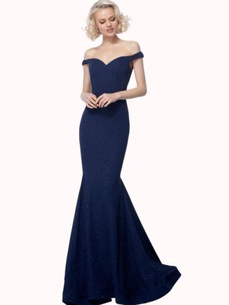 Jovani Off The Shoulder Prom Dress In Royal