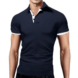 Generic Polo Shirts for Men Adult,Casual Lapel Tops Adult 4 XL 4XL T UK Funny Mens Regular Fit Sports | Navy