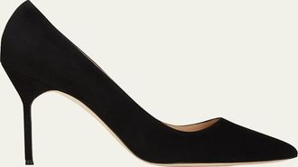 Manolo Blahnik 90mm BB Suede Pumps