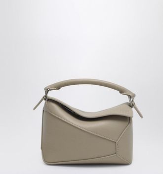 Loewe Mini Puzzle Edge Bag In Taupe Grained