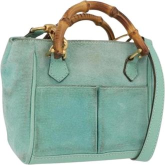 Gucci Pre-owned Mini Bags, female, Blue, Size: ONE SIZE Pre-owned Mini Hand Bag
