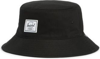 Herschel Norman Cotton Twill Bucket Hat in Black at Nordstrom, Size X-Large