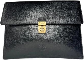 Loewe Pre-owned Leren Clutch - Dames - Vintage Clutch - Zwart - ONE Size - Leer - Vintage
