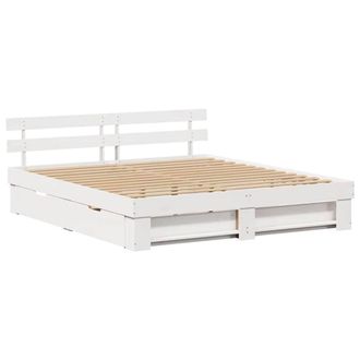 Berkfield Home White 200 x 200 cm Solid pine wood & Solid pine wood