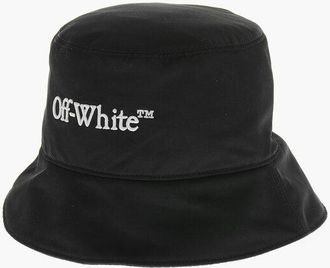 Off-white Solid-Color Bucket Hat BOOKISH with Embossed Logo size M