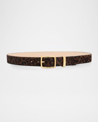 Rag & Bone X Boyfriend Leopard Calf Hair Belt