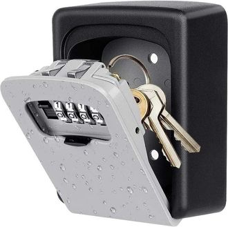OEM Sjqka - Caja De Seguridad Impermeable Para Llaves - Cerradura De Combinaci&oacute;n De 4 D&iacute;gitos - Aleaci&oacute;n De Zinc Reforzada - Para Uso Interior Y Exterior 