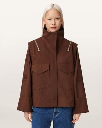AllSaints Leighton Cotton Utility Jacket