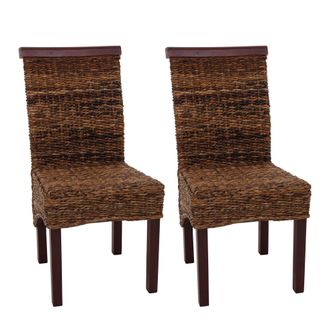 Hhg Lote De 2 Sillas De Comedor Silla De Mimbre M45 Silla De Mimbre Banana, Light, Sin Cojines