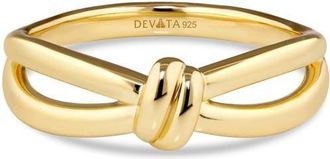 Devata Love Knot Ring in Gold Plated Sterling Silver in Yellow Gold at Nordstrom, Size 6