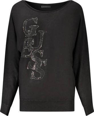 Guess Esmeralda Logo Sweater - Knitwear - Mujer - Negro - L