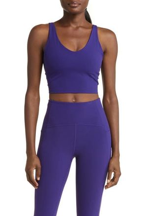 Zella Studio Luxe Crop Tank in Blackberry at Nordstrom, Size X-Small