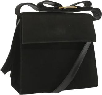Ferragamo Pre-owned Suede handbags - Dames - Vintage Schoudertas - Zwart - ONE Size - Su&egrave;de - Vintage