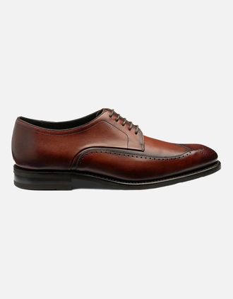 Loake Mens Loake Bale Derby Punched Brogue Scotch Patina - Brown - Size: 9.5