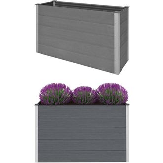 vidaXL Arriate De Wpc Gris 150x50x91 Cm Vidaxl