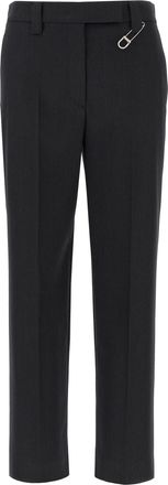 Prada Gray Virgin Wool Dress Womens Pants