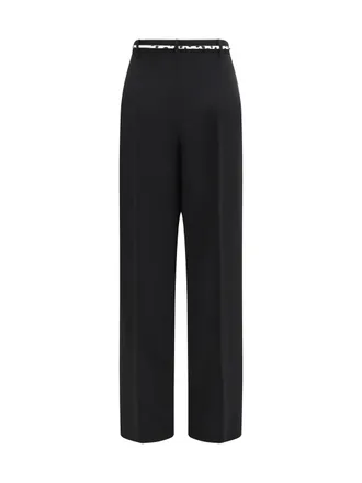 Max Mara Belted High-Waist Trousers - Black