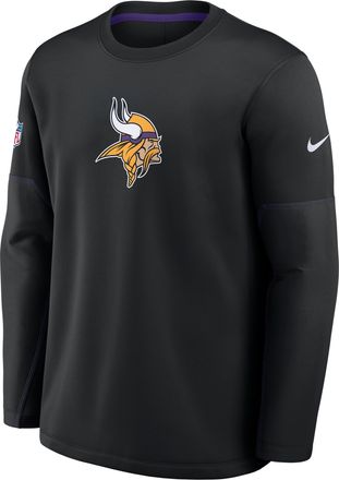 Nike Minnesota Vikings Sideline Coaches Nike Mens Therma-FIT NFL Long-Sleeve T-Shirt in Black | 03BR091N9M-MXW