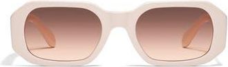 Quay Hyped Up 53mm Gradient Square Sunglasses in Champagne Brown Fawn at Nordstrom Rack