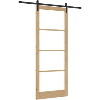 vidaXL Puerta Deslizante Orkdal Marr&oacute;n 93 X 232 Cm Vidaxl