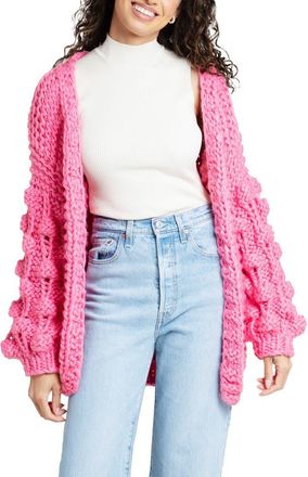 Saachi Pompom Knit Cardigan in Pink at Nordstrom Rack