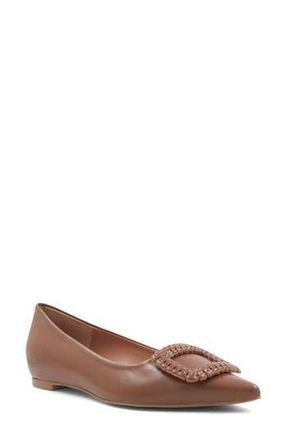 Aquatalia Jena Weatherproof Pointed Toe Flat in Cafe at Nordstrom Rack, Size 8.5