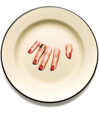 Seletti 16836 Enamel Fingers plate - unisex - Enamel/Metal - OS - Neutrals