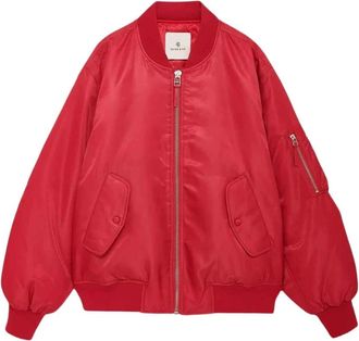 Anine Bing Leon Bomber - Dames - Bomber jackets - Rood - XS - Polyester - Jassen