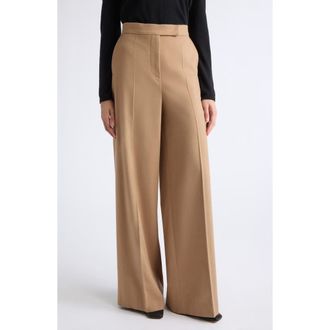 Max Mara Filato Wool Trousers in Camel at Nordstrom, Size 10