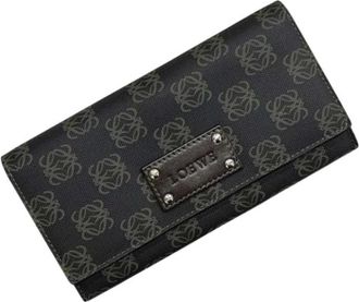Loewe Pre-owned Lange portemonnee (bi-fold) - Dames - Vintage Accessoires - Grijs - ONE Size - Leer - Vintage