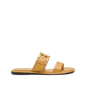 Ami Sliders, female, Beige, Size: 10 US Buckle Flat Sandals