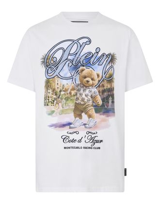 Philipp Plein Round Neck T-Shirt Teddy Tennis