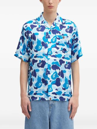 A Bathing Ape Camicia con stampa camouflage - Blu