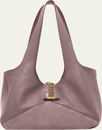 Chlo&eacute; Balloon East-West Tote Bag in Leather & Suede