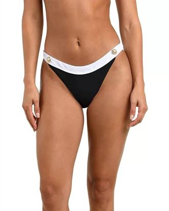 L'agence Colorblocked Chic Bikini Bottom In Black/white