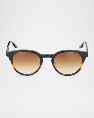 Barton Perreira Beckford 49mm Round Acetate Sunglasses