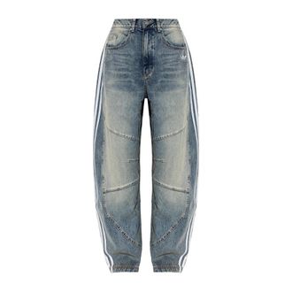 adidas Denim Barrel Pants - Dames - Loose Fit Jeans - Blauw - W26 L30 - Denim - Jeans