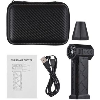 OEM Ventilador Port&aacute;til Turbo Inal&aacute;mbrico Crezuo De 130.000 Rpm Para Limpieza De Coche, Ordenador Y Hogar, Velocidad Ajustable, Con Boquilla Magn&eacute;tica Y B