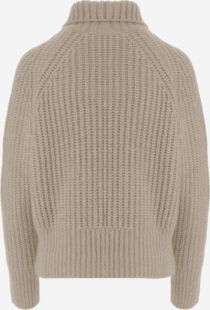 Allude Womens Sweater Cashmere And Silk Beige