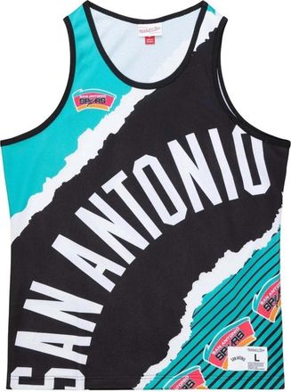 Mitchell & Ness San Antonio Sp Basketball Shirt - Heren - Fitness - Veelkleurig - M - Fitness
