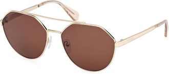 Max & Co. MO0119 32E Womens Sunglasses Gold Size 58