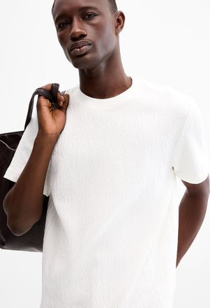 HUGO BOSS Mens Deno crinkled jersey T-shirt