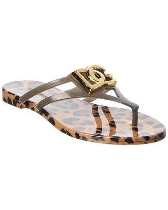 Dolce & Gabbana Dnu Inv Dolce & Gabbana Leo Print Rubber Sandal