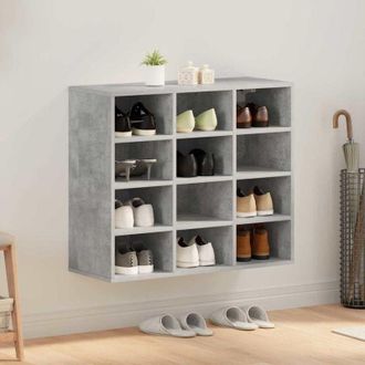 vidaXL Vidaxl - Shoe Cabinet Concrete grey 77.5 x 30 x 67 cm Engineered wood
