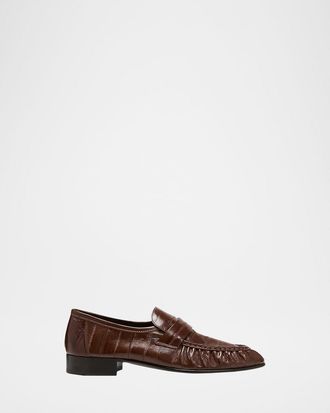 The Row Soft Leather Flat Loafers