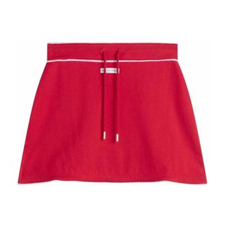 Marine Serre Short Skirts, female, Red, Size: S Cute 70s Mini Skirt
